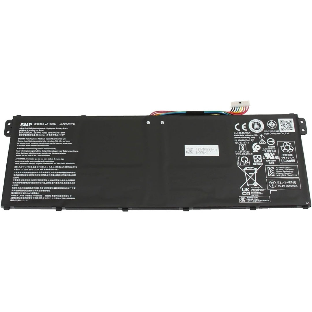 Accumulateur rechargeable avec une capacite annoncee de 3545 mAh