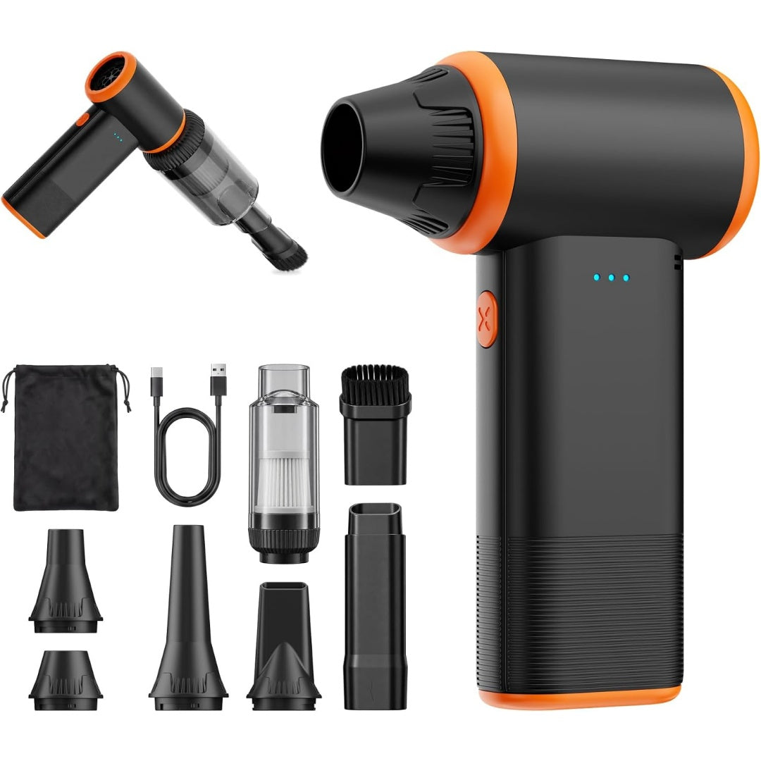 Aspirateur, coloris gris et noir, avec une utilisation sans fil