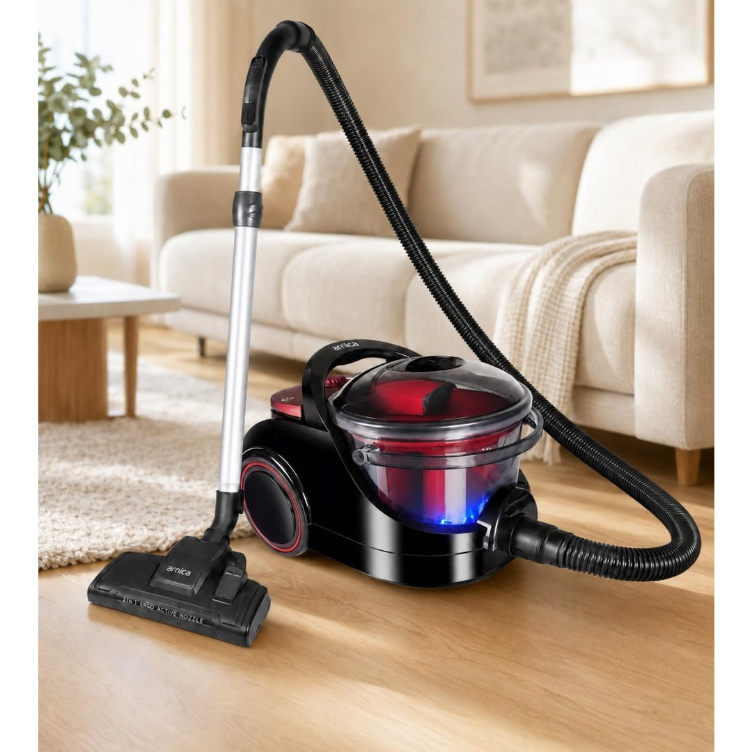 Aspirateur eau et poussiere avec l'entretien des surfaces de l'atelier, coloris rouge