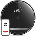 Robot de nettoyage des sols, coloris noir, avec un reglage par application