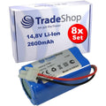 Lot de 8 batteries rechargeables avec une alimentation de l'appareil compatible