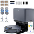 Ce robot et base de vidage combine un mouvement rotatif et une aspiration annoncee de 000 Pa