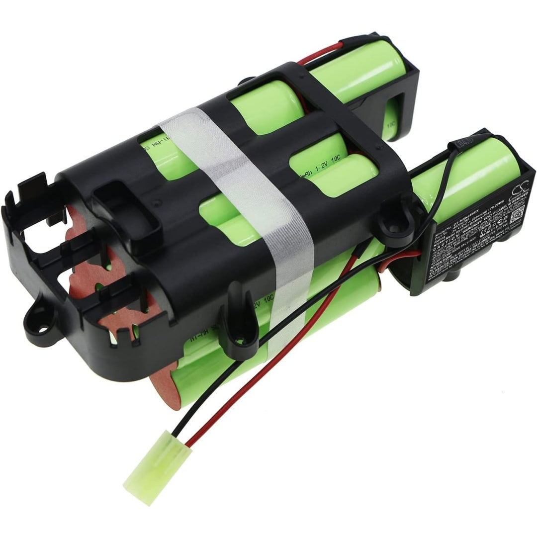 Accumulateur rechargeable, coloris noir et gris, avec une capacite annoncee de 3000 mAh