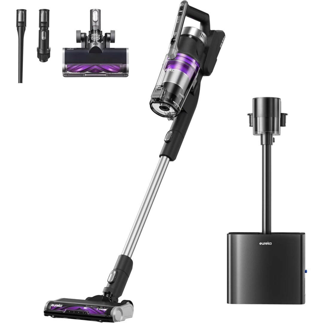 Aspirateur balai avec une contenance annoncee de 3 l